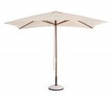 Umbrela pentru gradina/terasa Syros, Bizzotto, 300 x 300 x 250 cm, stalp &Oslash;48 mm, lemn/poliester, natural