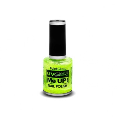 Lac de unghii cu sclipici, stralucitor in lumina UV, Glitter Me Up! UV, A41 Mint Green foto