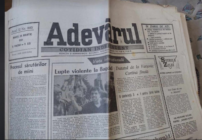 ziarul ADEVĂRUL - 26 martie 1991 foto