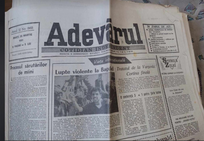 ziarul ADEVĂRUL - 26 martie 1991