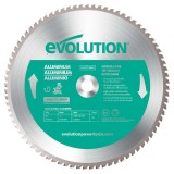 Panza circular pentru taiat aluminiu, pentru fierastraie circulare stationare Evolution 255mm, &Oslash;255 x 25.4 mm, 80 de dinti TCT