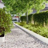 vidaXL Borduri de gazon 10 buc Alb 20x103 cm Oțel laminat la rece