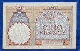 Bancnota Maroc 5 franci 1941, 5 francs 1941