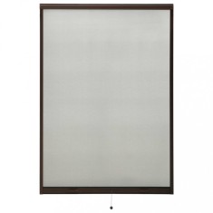 Plasă insecte pentru ferestre tip rulou, maro, 110x170 cm foto