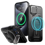 Husa pentru iphone 15 pro - armorvault magsafe &acirc; protec&Egrave;ie &Egrave;i func&Egrave;ionalitate de top, negru
