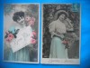 HOPCT 1720 FEMEI..FEMEI-TCV-ROMANTICA-FRANTA-LOT 2 CARTI POSTALE VECHI-CIRCULATE, Circulata, Printata