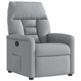 VidaXL Fotoliu rabatabil, gri deschis, material textil 4015542