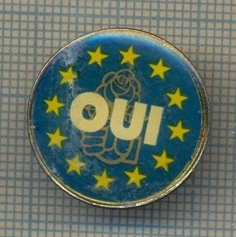 Y 102 INSIGNA- OUI -SIMBOL UN TRANDAFIR IN MANA+STELUTELE UE-PENTRU COLECTIONARI foto