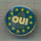 Y 102 INSIGNA- OUI -SIMBOL UN TRANDAFIR IN MANA+STELUTELE UE-PENTRU COLECTIONARI