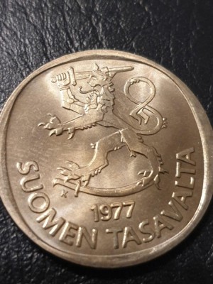 C3 Finlanda 1 mark 1977 UNC foto