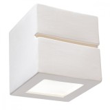 Lampă De Perete Leo Alb Ceramică 1 Bec Pătrat Modern De Interior