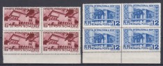 ROMANIA 1939 LP 129 EXPOZITIA INTERNATIONALA NEW-YORK BLOCURI DE 4 TIMBRE MNH