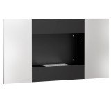 HOMCOM Șemineu pe Bioetanol de 0,9L pentru Durată de 3,3 ore, Bioșemineu &Icirc;ncastrabil din Oțel și Sticlă, 100x15x54 cm, Negru | Aosom Romania