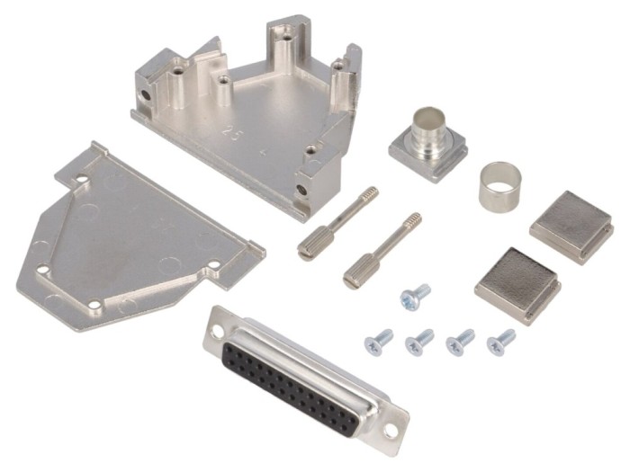 Conector D-Sub mamă 25 pini, negru