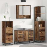 vidaXL Set de mobilier pentru baie 4 pcs Lemn Vechi Lemn compozit 3402462