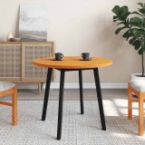 vidaXL Blat de masă rotund, maro ceruit, &Oslash;80x2,5 cm, lemn masiv de pin 847129