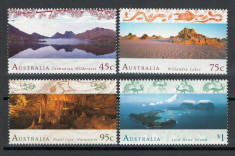 Australia 1996 Mi 1536/39 MNH, nestampilat - Monumente naturale UNESCO foto