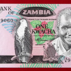 Zambia 1 kwacha 1980 (1988) sign 7 UNC necirculata **