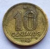 458. Moneda Brazilia 10 centavos 1947 (Jos&eacute; Bonif&aacute;cio)