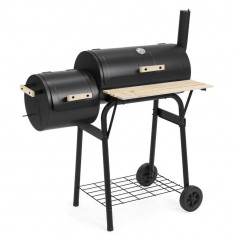 Gratar carbune BBQ smoker, grill si afumatoare, capac cu termometru foto