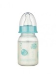 Biberon PP cu tetita rotunda si decor cu animalute 46010, 120ml, Baby Nova
