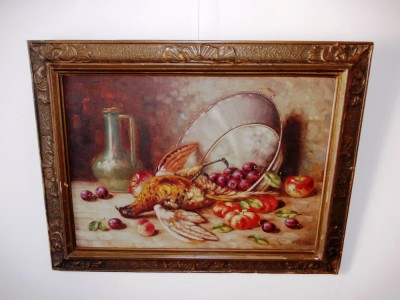 Eduard Nagel, &amp;quot;Natura statica&amp;quot;, ulei/carton, tablou autentic, 85x65 cm foto