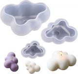 Set de 3 matrite pentru fabricarea lumanarilor Tiruiya, silicon, transparent
