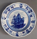 FARFURIE DECORATIVA VECHE, CERAMICA DE TIP DELFT, PENTRU COLECTIE