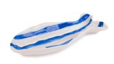 Cumpara ieftin Platou portelan alb albastru Peste 25,9x10,9x3,4h