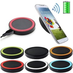 Incarcator wireless universal Qi rosu cu negru foto