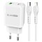 Incarcator Retea cu Cablu Lightning BLUE Power BLN5, 20W, 3A, 1 x USB-A - 1 x USB-C, Alb