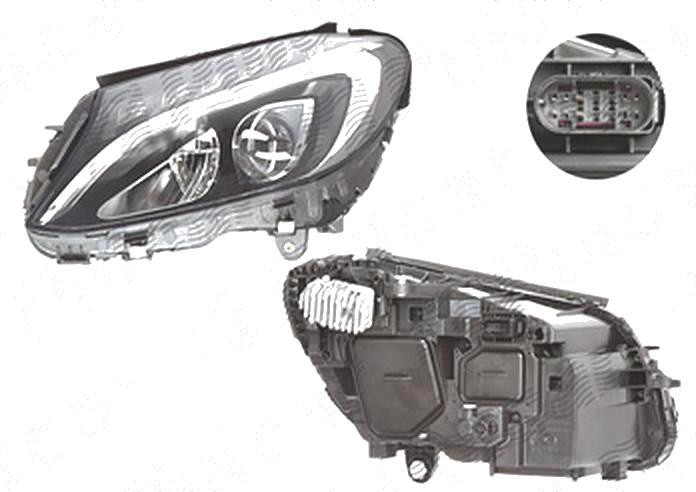 Far Mercedes Clasa C (W205), 01.2014-, fata, Stanga, LED; electric; fara LED controlling unit, AL (Automotive Lighting)