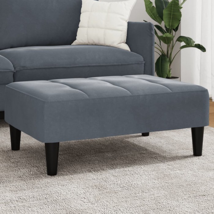 vidaXL Taburet, gri &icirc;nchis, 77x55x31 cm, catifea 4007367