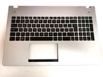 Carcasa superioara cu tastatura iluminata palmrest laptop, Asus, N56, N56V, N56VM, N56VZ, N56S, N56SL, N56D, N56DY, N56VV, layout IT foto