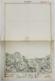 HARTA ZONEI HOTIN , LITOGRAFIE DE M.D. MOLDOVEANU , 1936, POLICROMA