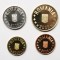 LOT 1 BAN, 5, 10 SI 50 BANI DIN SET DE MONETARIE 2005 . PROOF.