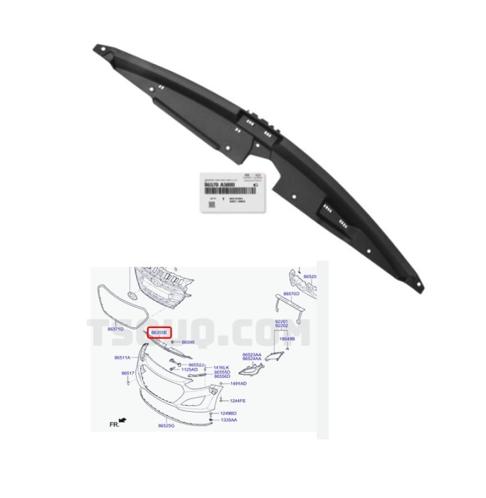 Ornament superior Trager, panou central fata HYUNDAI I30 (GD), 03.2012-03.2017, original,
