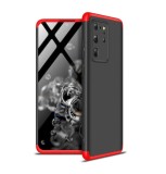 Husa Samsung Galaxy S20 FullBody 360 3in1 Negru Rosu, Protectie Soc, Praf, Zgarieturi, Carcasa Policarbonat