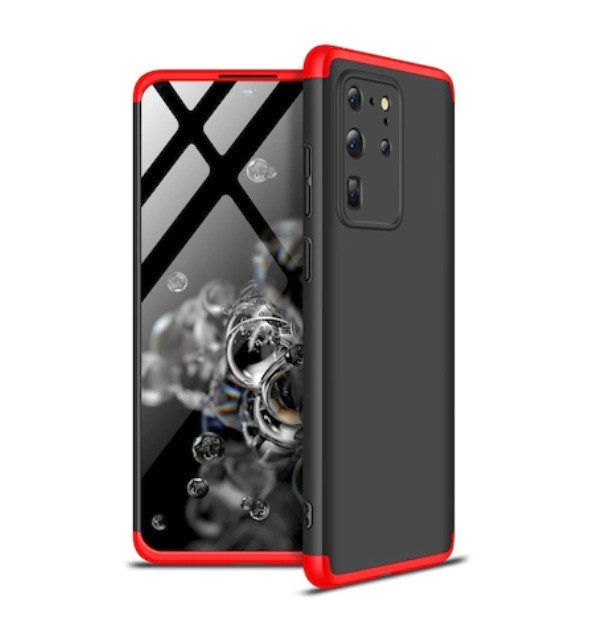 Husa Samsung Galaxy S20 Ultra, FullBody 360&deg; 3in1 Negru-Rosu