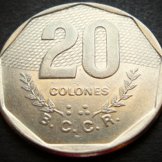 Moneda exotica 20 COLONES - COSTA RICA, anul 1985 * cod 3303