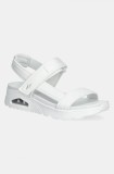 Skechers sandale UNO femei, culoarea alb, toc pana, 119813