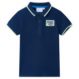 Tricou polo pentru copii, bleumarin, 128, vidaXL