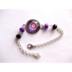bratara sticla cu mandala 42738
