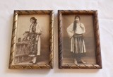 Fotografii de studio ilustrand doua femei in costume populare