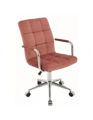 Scaun birou copii SL Q022, ergonomic, cadru otel, stofa, inaltime ajustabila, rotire 360 ˚, 90 Kg, Caramiziu foto