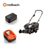 Redback Pachet E142C+EP60+EC50 Masina de tuns gazon 420mm, acumulator 40V/6Ah,