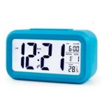 Ceas Digital cu Termometru si Alarma ALBASTRU