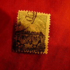 Timbru IRAN -Poste Persane 1902 Uzuale -16ch stamp. cu supratipar Provisoire