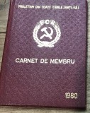 ACTRR01 Act Carnet - Carnet de membru - PCR - 1980