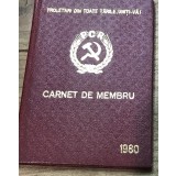 ACTRR01 Act Carnet - Carnet de membru - PCR - 1980